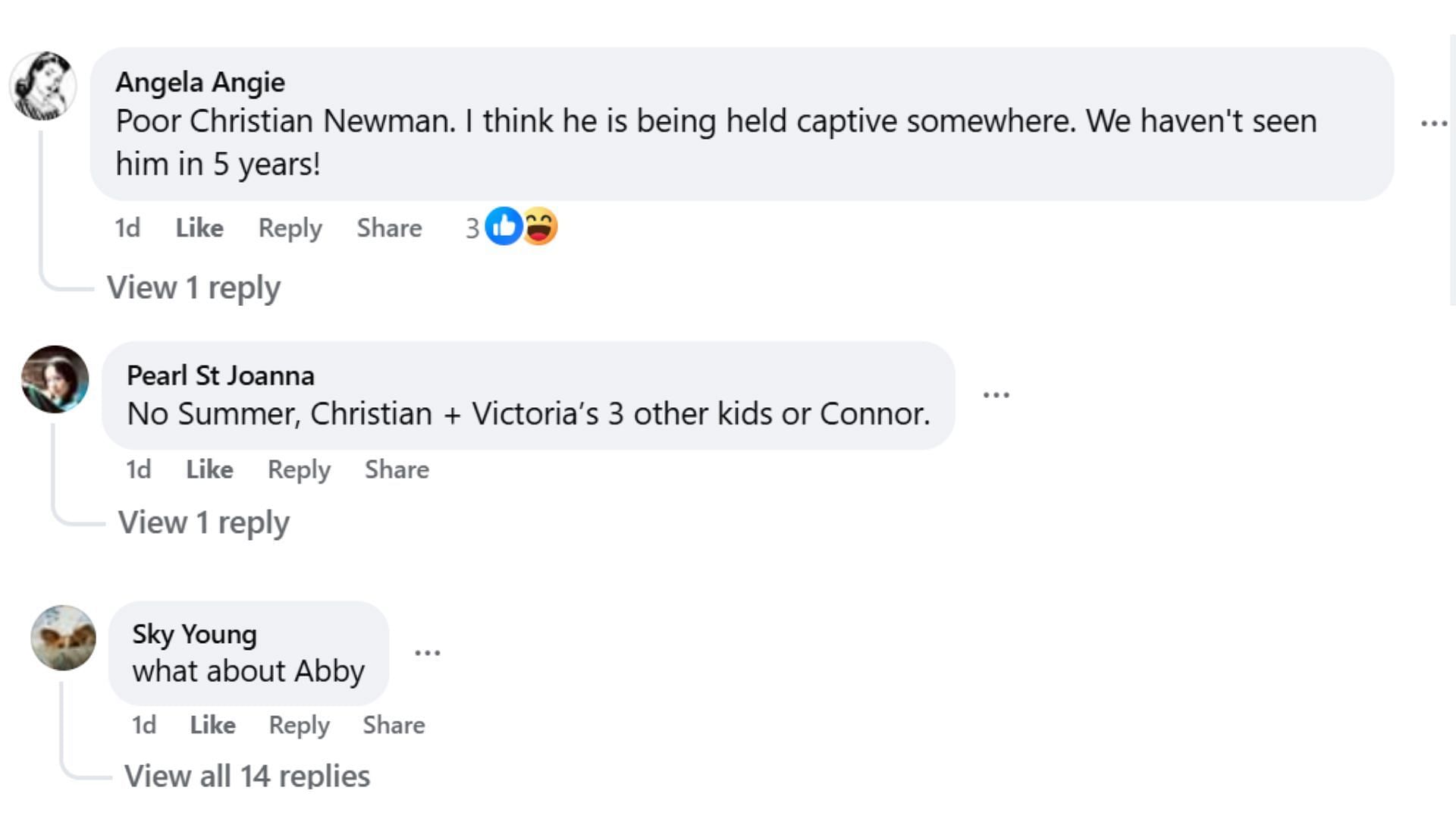 Comments by fans on the post (Image via Facebook/@Michelle Mary Jones)